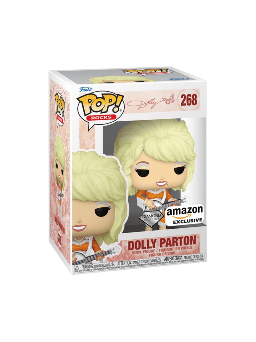 Funko Pop! Rocks Dolly Parton Diamond Collection Vinyl Figure #268 NIB